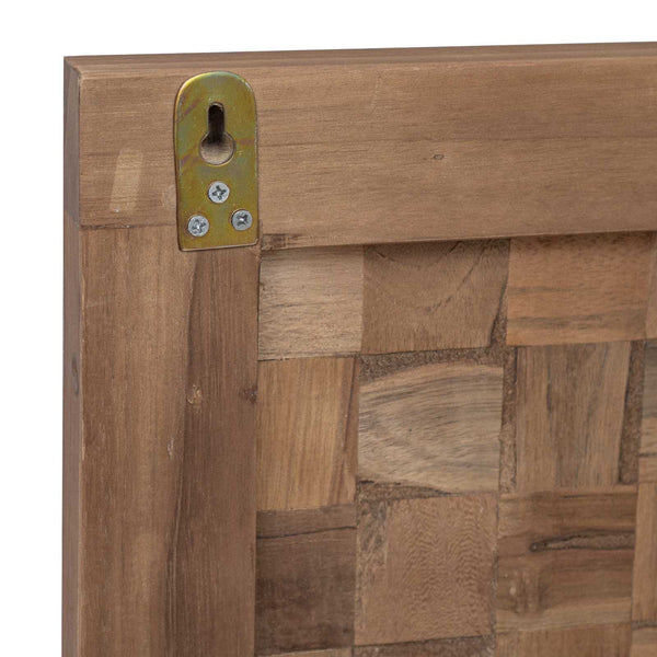 Wandmontiertes Kopfteil Natur 120cm Teakholz