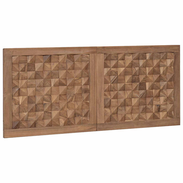 Wandmontiertes Kopfteil Natur 120cm Teakholz