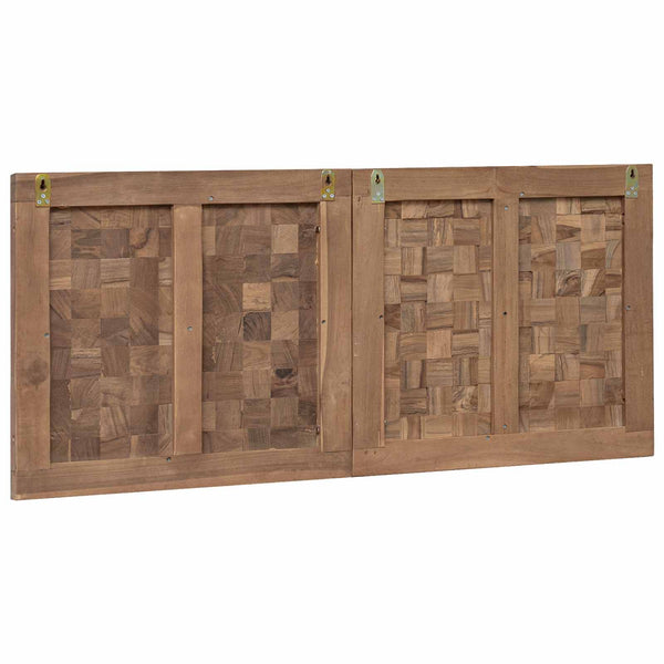 Wandmontiertes Kopfteil Natur 120cm Teakholz