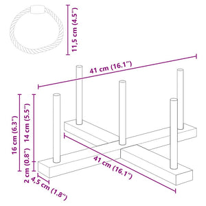 Ringwurfspielset aus Kiefernholz