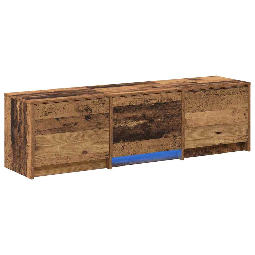 TV-Schrank mit LED Altholz 140 cm