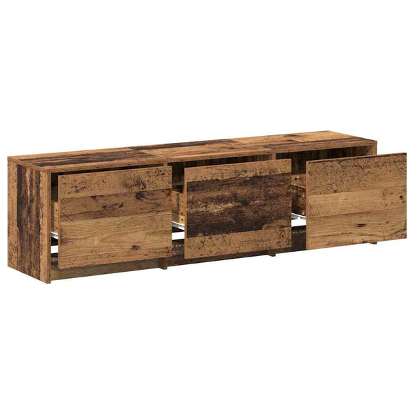 TV-Schrank mit LED Altholz 140 cm