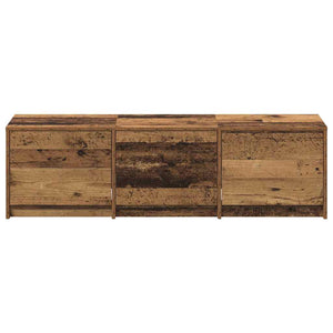 TV-Schrank mit LED Altholz 140 cm