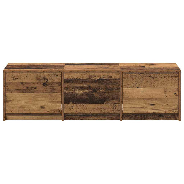 TV-Schrank mit LED Altholz 140 cm