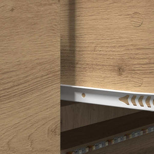 TV-Schrank Eiche mit LED 140 cm