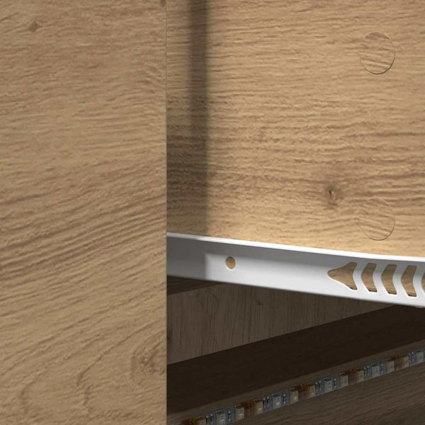 TV-Schrank Eiche mit LED 140 cm