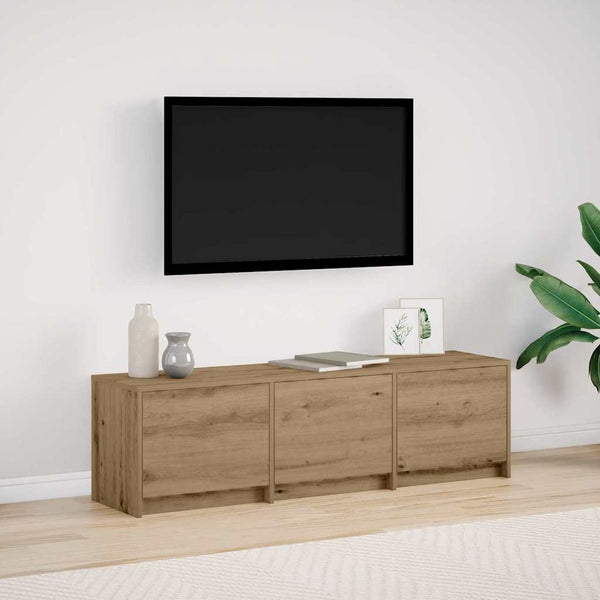 TV-Schrank Eiche mit LED 140 cm