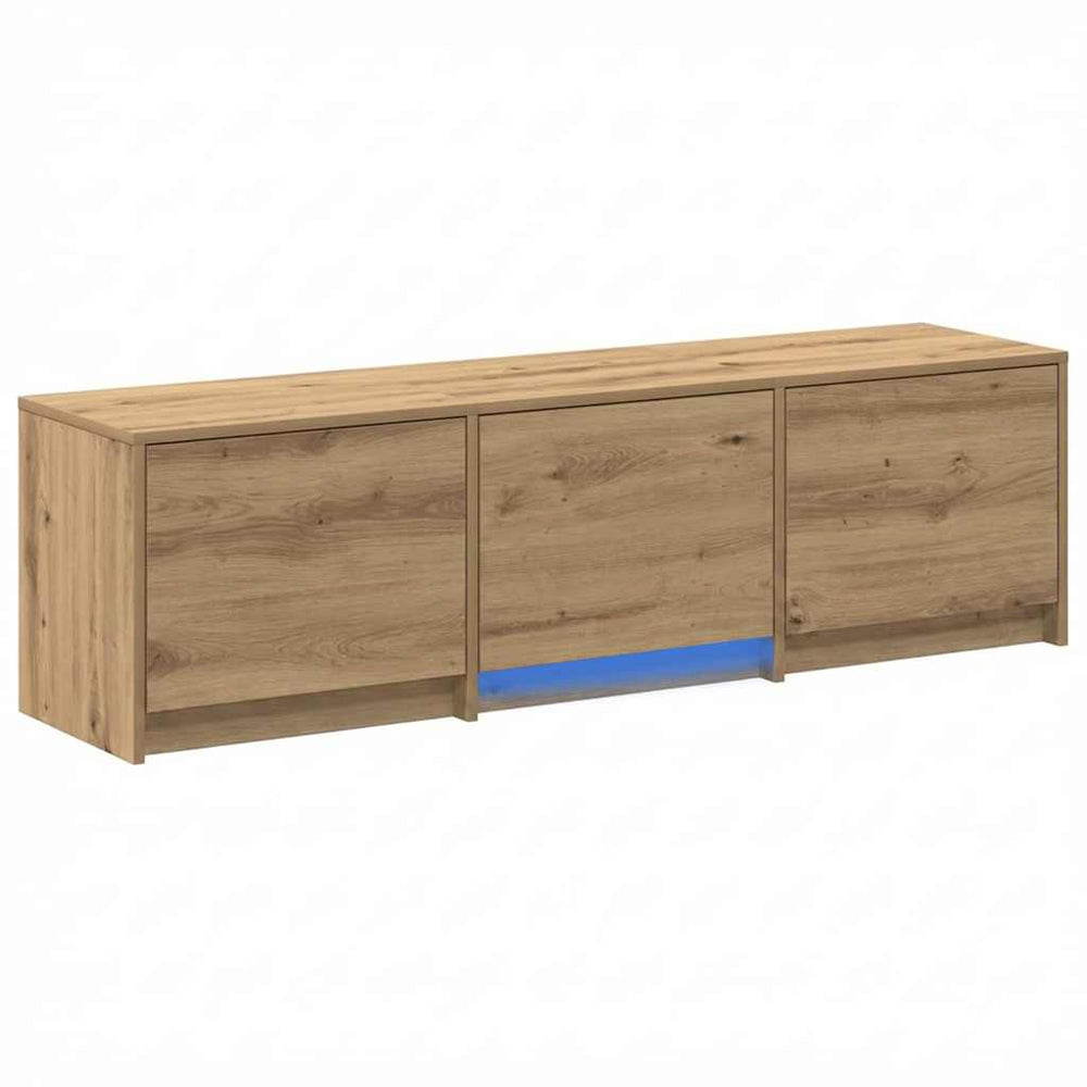 TV-Schrank Eiche mit LED 140 cm