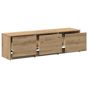 TV-Schrank Eiche mit LED 140 cm