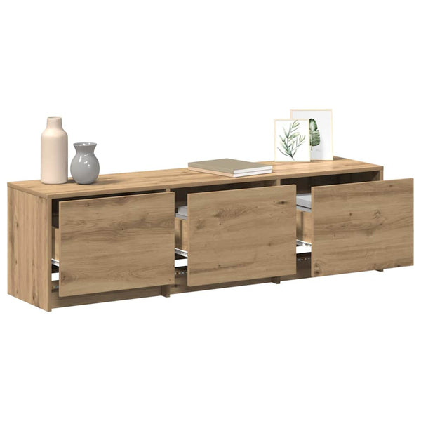 TV-Schrank Eiche mit LED 140 cm