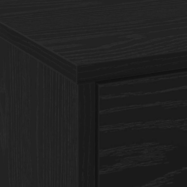 TV-Schrank mit LED Schwarze Eiche 140 cm