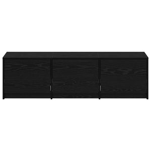 TV-Schrank mit LED Schwarze Eiche 140 cm