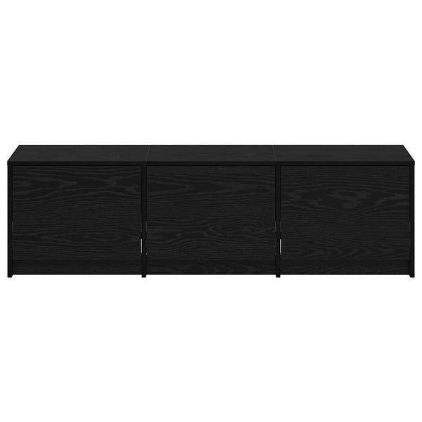 TV-Schrank mit LED Schwarze Eiche 140 cm