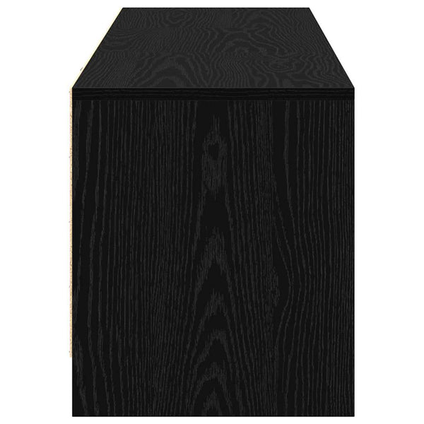 TV-Schrank mit LED Schwarze Eiche 140 cm