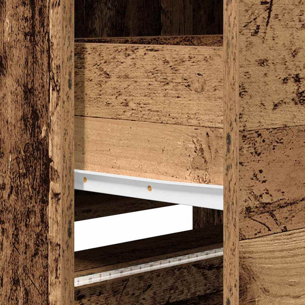 TV-Schrank mit LED Altholz 165 cm