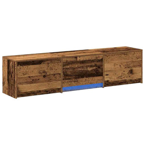TV-Schrank mit LED Altholz 165 cm