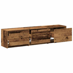 TV-Schrank mit LED Altholz 165 cm