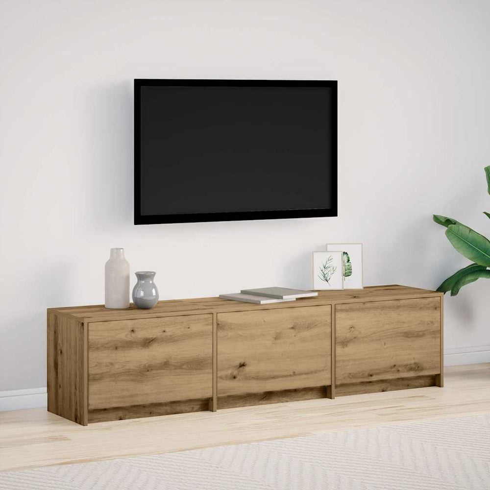 TV-Schrank Eiche mit LED 165 cm
