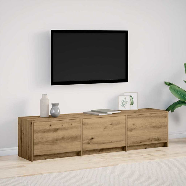 TV-Schrank Eiche mit LED 165 cm