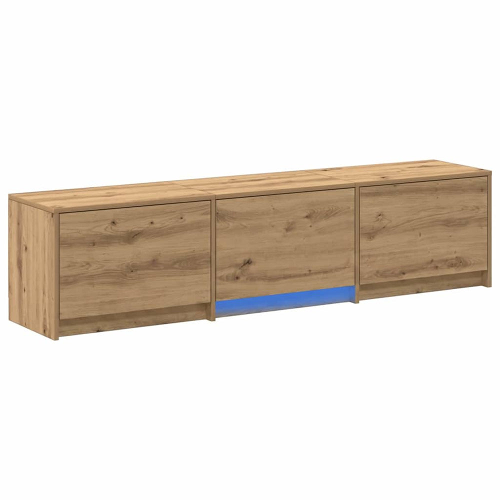 TV-Schrank Eiche mit LED 165 cm