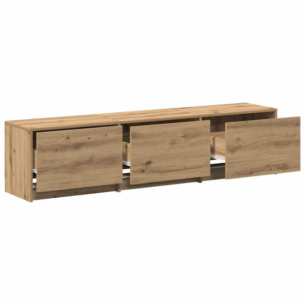 TV-Schrank Eiche mit LED 165 cm