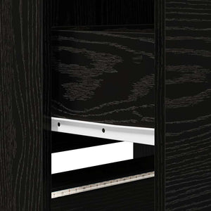 TV-Schrank mit LED Schwarze Eiche 165 cm