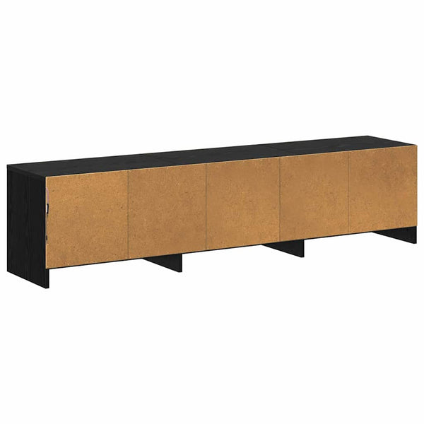 TV-Schrank mit LED Schwarze Eiche 165 cm