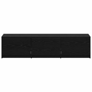TV-Schrank mit LED Schwarze Eiche 165 cm