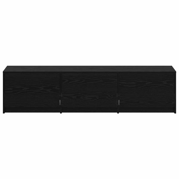TV-Schrank mit LED Schwarze Eiche 165 cm