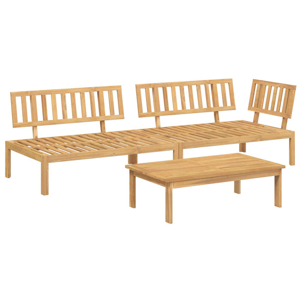 Schwarzes Akazienholz Sofa Set mit Kissen