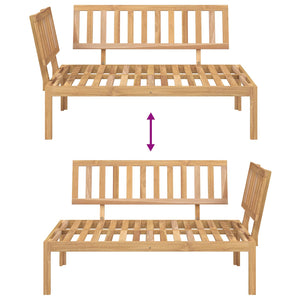 Sofa Set Taupe 4-teilig Akazie Massivholz