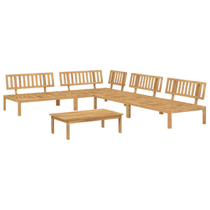 Graues 5-teiliges Akazienholz Sofa Set mit Kissen