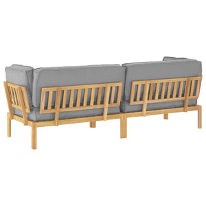Graues 2-teiliges Sofa-Set mit Kissen