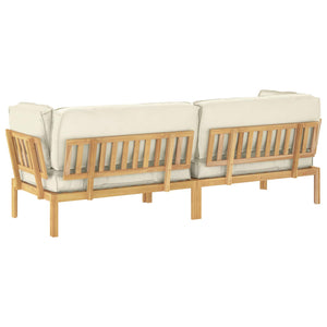 Akazie Sofa Set Creme mit Kissen