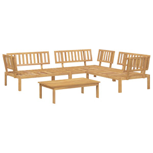Sofa Set Creme mit Kissen 4-teilig Akazie