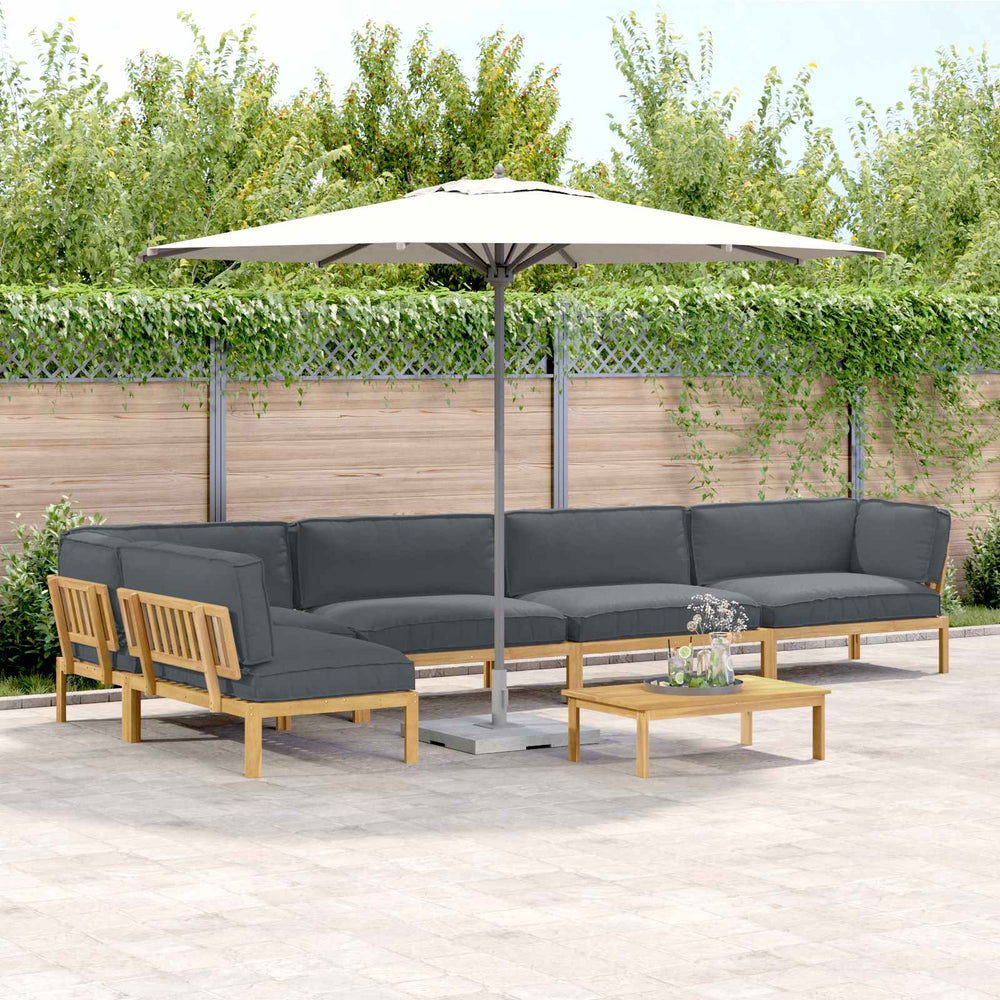 Anthrazit Sofa Set mit Kissen, 6-teilig