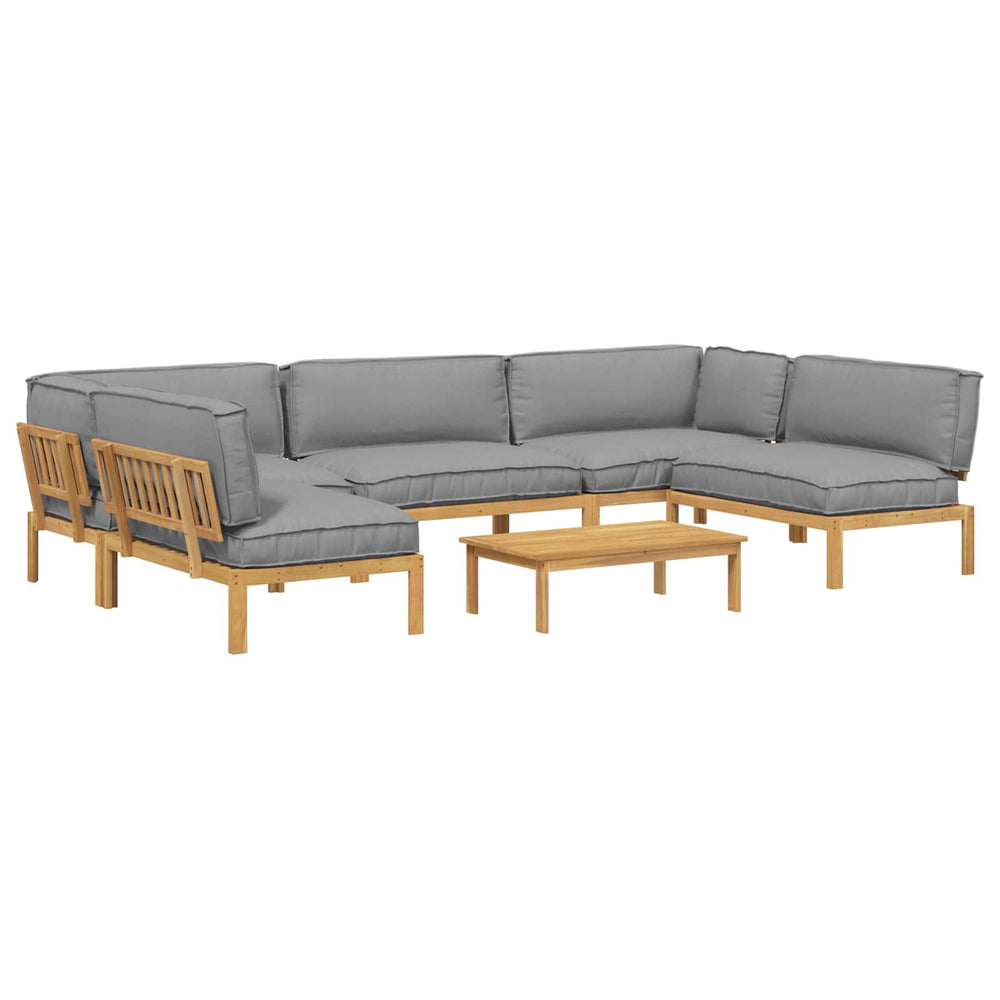 Graues Sofa Set mit Kissen
