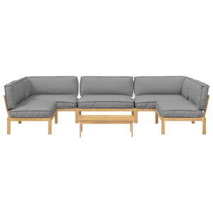 Graues Sofa Set mit Kissen