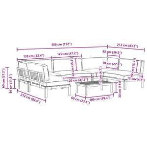Graues Sofa Set mit Kissen