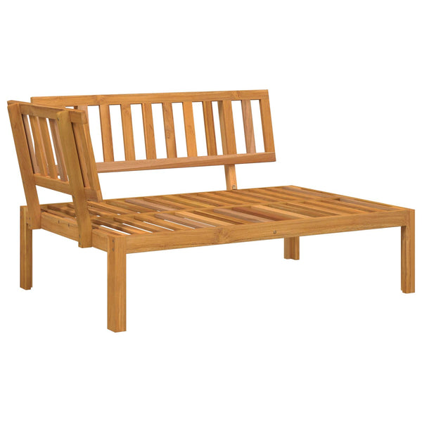 Akazienholz Sofa Set Creme 6-teilig