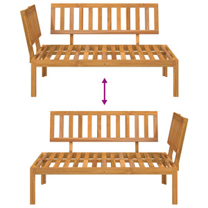 Akazienholz Sofa Set Creme 6-teilig