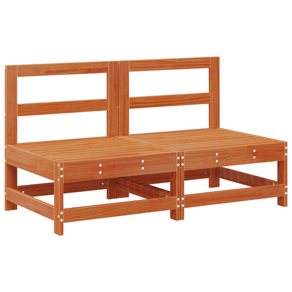 Garten Lounge Set 8-teilig Wachsbraun Kiefer Massivholz