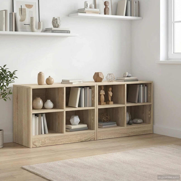 Bettschrank Sonoma-Eiche, 2er-Set