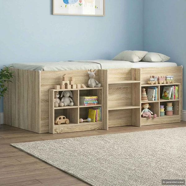 Bettschrank Sonoma-Eiche, 2er-Set