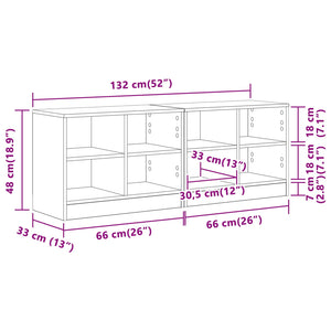 Bettschrank Sonoma-Eiche, 2er-Set