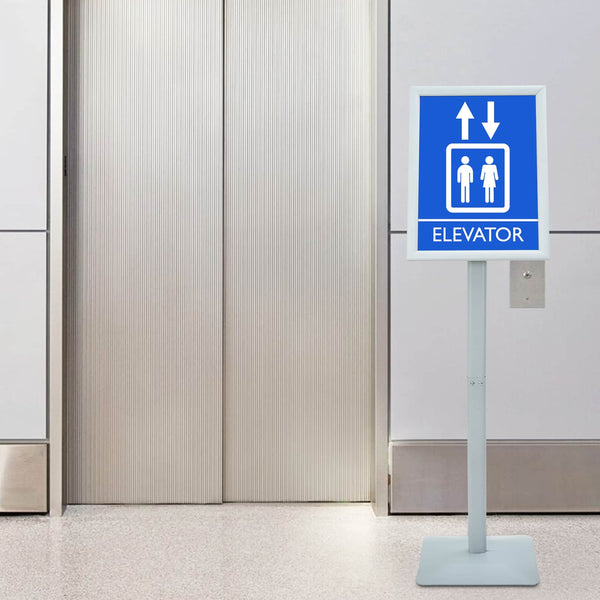 vidaXL Porte-affiches avec support Argent 32,5 x 27 x 126 cm en fonte