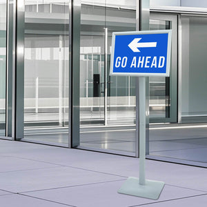 vidaXL Porte-affiches avec support Argent 32,5 x 27 x 126 cm en fonte