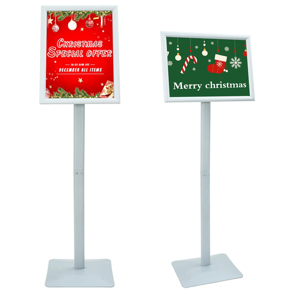 vidaXL Porte-affiches avec support Argent 32,5 x 27 x 126 cm en fonte