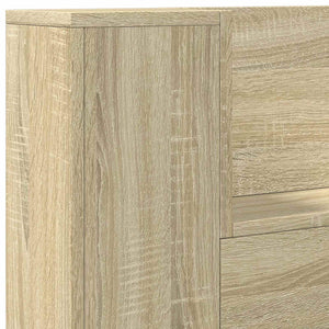 Kopfteil mit LED Regal Sonoma 120 cm