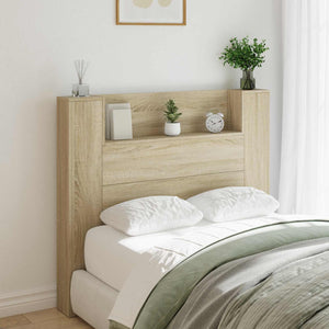 Kopfteil mit LED Regal Sonoma 120 cm